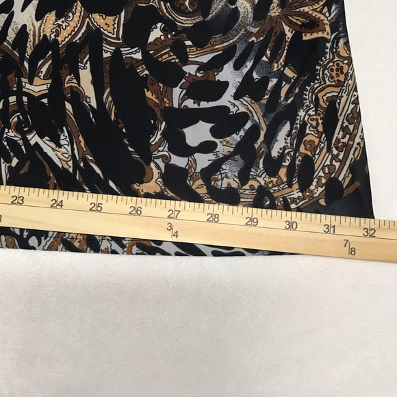 V-Neck Maxi Dress Women’s Size 4 animal print short sleeve Pre owned - Picture 9 of 14